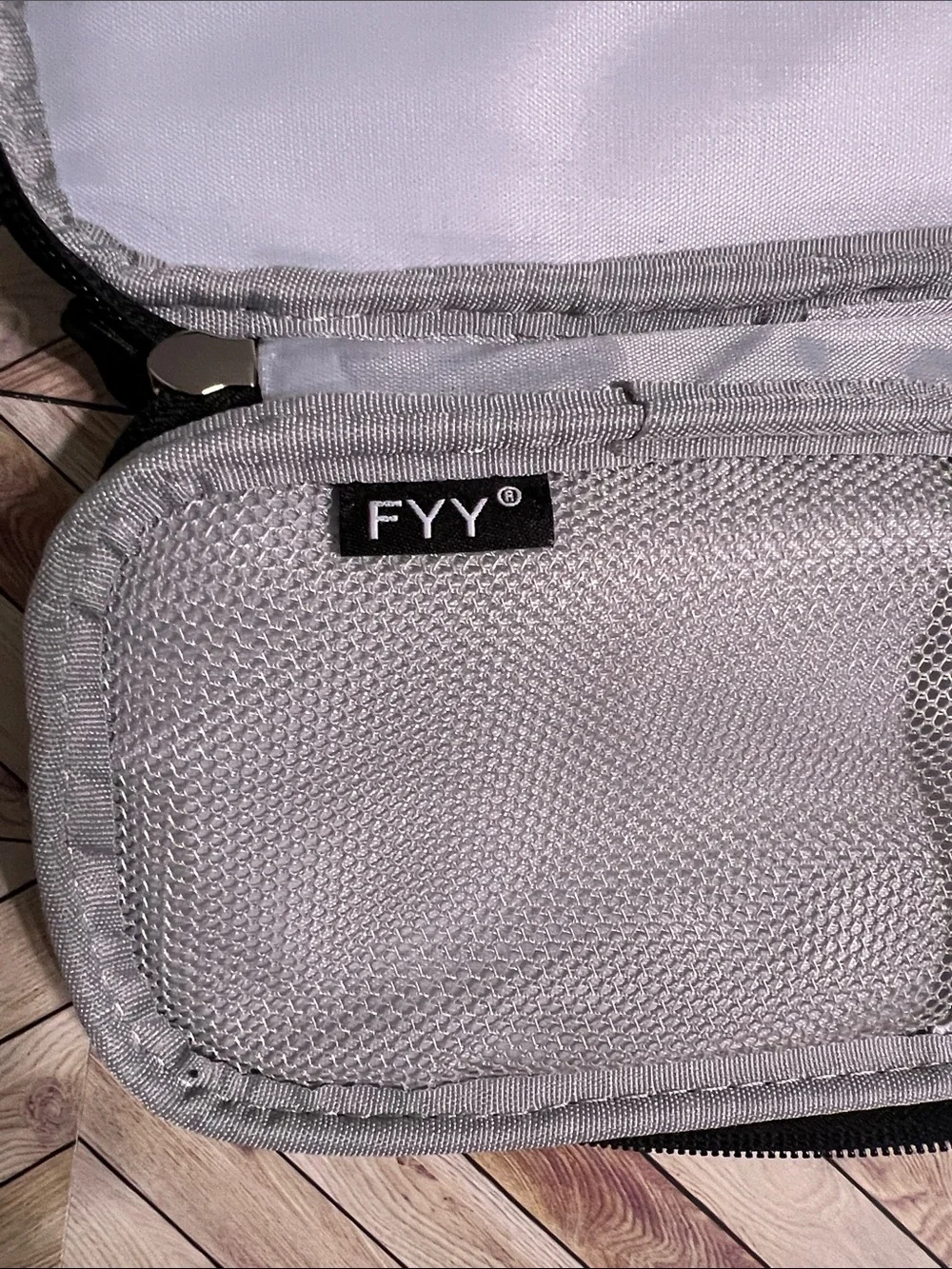 Black Compact Travel Organizer Pouch for electronics